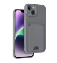 Iphone 14 Kılıf Kelvin Kartvizitli Silikon - Gri