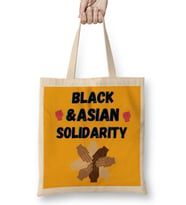 Black Asian Solidarity Stop AAPI Hate Bez Çanta Uzun Saplı