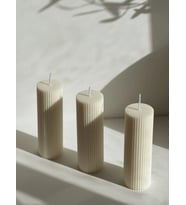 1 Adet Silindir Büyük Boy Dekoratif Kokulu Doğal Mum  %100 Soya Wax