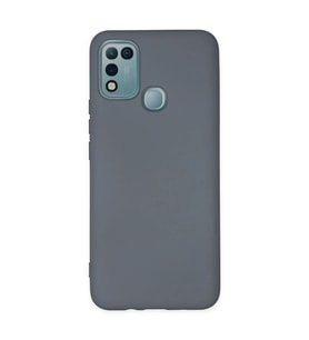 İnfinix Hot 10 Play Kılıf Nano İçi Kadife Silikon - Gri