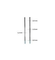 Shimano Ultegra WH-R8170-C50 Jant Seti için jant teli 253mm (Siyah)