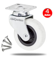 Aletçantam 50mm Bilyalı Mobilya Tekeri Masa Sehpa Dolap Tekerlek -4 Adet