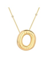Gümüş Gold Balon O Harfi Kadın Kolye CSR2185072