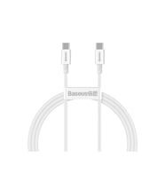 Baseus CATYS-B02 Superior 100W 100 cm PD Type-C Şarj Kablosu Beyaz