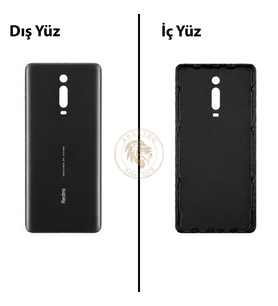 Xiaomi Mi 9T Karbon Siyahı Arka Pil Kapağı Batarya Kapağı Lazer Kesim Back Cover