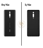 Xiaomi Mi 9T Karbon Siyahı Arka Pil Kapağı Batarya Kapağı Lazer Kesim Back Cover