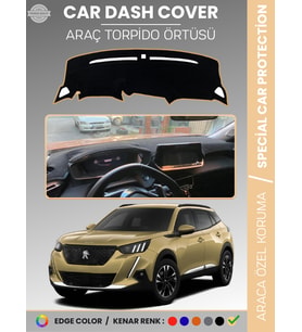 PEUGEOT 2008 (2019-2021) Torpido Örtüsü Panel Koruma Torpido Koruma Birebir Uyum Kaymaz Özel Kesim