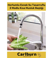 Paslanmaz Mutfak Banyo Lavabo Dayanıklı 360° Dönebilen Su Tasarruflu 2 Modlu Kısa Musluk Başlığı