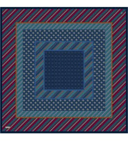 Geometrik Desen %100 Twill İpek Eşarp BE23
