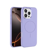 Apple iPhone 16 Pro Uyumlu Kılıf M-Safe Şarj Özellikli Metal Kamera Çerçeveli Zore Edi Silikon Kapak (Lila)