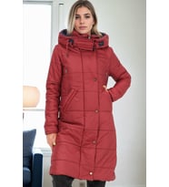 Dewberry Kadın %100 Polyester Kaban Bordo Z6738 Günlük Dış Giyim, Kazak ve Gömlek Kombini, Seyahat Gardırobu