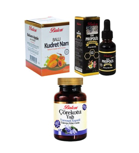Balen Ballı Kudret Narı+Sıvı Propolis +Çörekotu Yağı Kapsül