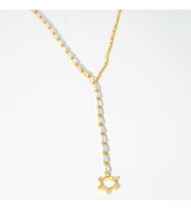 Biem Gold Renkli Zirkon Taşlı Uzun Y Kolye