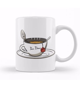Tea Time Kupa Bardak Porselen