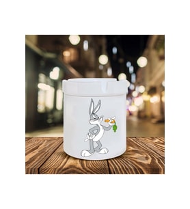 Bugs Bunny Çizgifilm Karakter Baskılı Seramik Kokusuz Küllük Hediyelik Ne Hediye Alınır