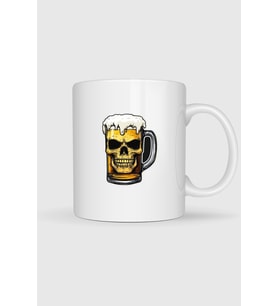 Foamy Skull Beer Baskılı Kupa Bardak