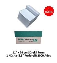 UMUR Sürekli Form 11x24 1 Nüsha (5.5 Perforeli) 2000 li