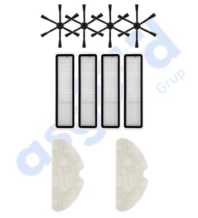 Dreame D10S, D10S PRO, D9 MAX GEN2 Uyumlu 4 Yan Fırça 4 Filtre 2 Mop PKT-iasgf0000252