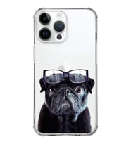 PrintiFy Apple iPhone 14 Pro Max Uyumlu Köpek 3 Baskılı Şeffaf Köşe Korumalı Antişok Kılıf