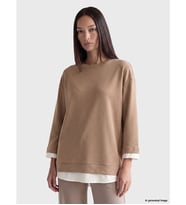 LCW EVERYDAY Kahverengi Oversize Soft Touch Kadın Sweatshirt