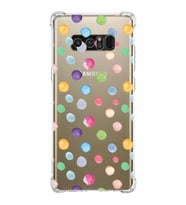 PrintiFy Samsung Galaxy Note 8 Uyumlu Water Color 6 Baskılı Şeffaf Köşe Korumalı Antişok Kılıf