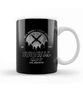 John Rambo Forest Skills Survival Camp First Blood Kupa Bardak Porselen