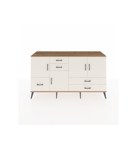 Kronos Konsol 4 Raflı 5 Çekmeceli 4 Kapaklı 176x59x99 Çam-Aytaşı