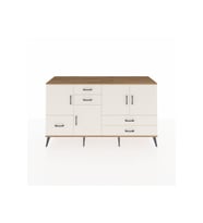 Kronos Konsol 4 Raflı 5 Çekmeceli 4 Kapaklı 176x59x99 Çam-Aytaşı