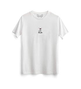 Animal Zebra Dijital Baskılı Çocuk Beyaz Tshirt