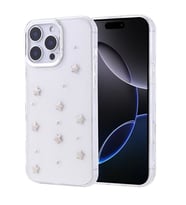 Coverzone Apple iPhone 16 Pro Max ile uyumlu K?l?f Airbag K�?eli 2mm Kamera �?k?nt? Korumal? Simli ?effaf Bask?l? Z-Kutup Kapak Y?ld?z