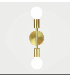 Dylight Retro Gold Metal 2 li Dekoratif Rustik Duvar