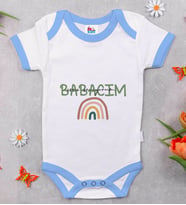 BK Kids Babacım Tasarımlı Mavi Bebek Body Zıbın-1