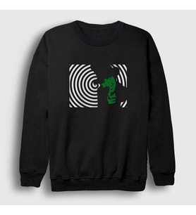Presmono Unisex Siyah Spiral Marilyn Manson Sweatshirt 38832tt