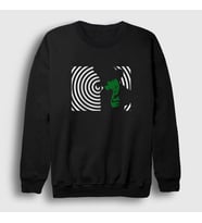 Presmono Unisex Siyah Spiral Marilyn Manson Sweatshirt 38832tt