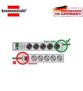 Brennenstuhl Super-Solid 13.500 mAh 5'li Akım Korumalı Priz