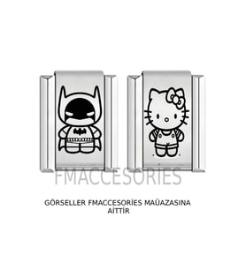 Hello kitty ve Batman İkili italyan charm 2 adet