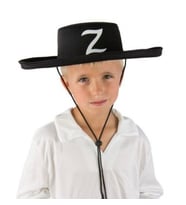Z Logolu Çocuk Boy Bağcıklı Zorro Şapkası