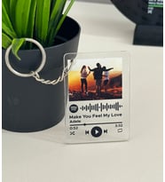 Kişiye Özel Fotoğraflı Spotify Anahtarlık