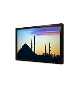 Gün Batımında Cami Çerçeveli Mdf Tablo