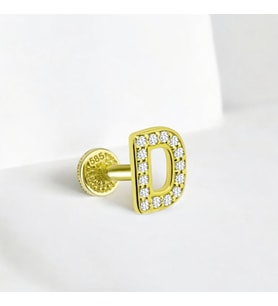 Glorria Altın D Harfi Tragus Piercing