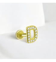 Glorria Altın D Harfi Tragus Piercing