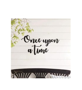 Once Upon A Time Duvar Süsü Duvar Yazısı Dekoratif Ahşap Duvar Süsü
