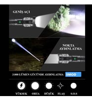 3000 Lümen Güçlü El Feneri Wt-604