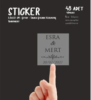 43 cici süsler organizasyon Süs Etiketi 3,5cm Şeffaf 48 adet