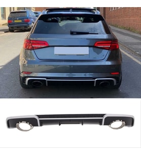 Audi A3 Hatchback 2016 - 2019 İçin Uyumlu Yedek Parça RS3 Difüzör (Normal Tampon İçin)