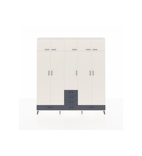 Arges Dolap 6 Raflı 6 Çekmeceli 4 Askılı 220x30x243 Aytaşı-Aytaşı/Antrasit