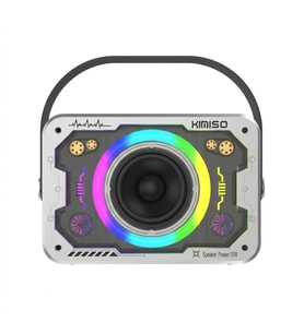 KMS-214 Mecha Tasarım Taşınabilir Işıklı Kablosuz Bluetooth Hoparlör 10W