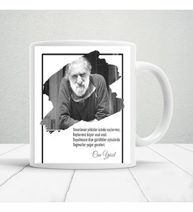 Can yücel sözleri baskılı kupa bardak