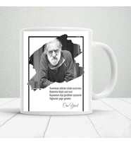 Can yücel sözleri baskılı kupa bardak