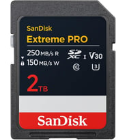 Sandisk Extreme Pro Extreme Pro Sdxc Uhs-I Hafıza Kartı 2 Tb (V30, 250 Mb/S'Ye Kadar Aktarım Hızı, U